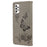 For Samsung Galaxy A53 5G Imprinting Stylish Butterfly Flower Well-protected Phone Shell Scratch-resistant Stand Wallet Leather Phone Case - Grey - 3