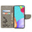 For Samsung Galaxy A53 5G Imprinting Stylish Butterfly Flower Well-protected Phone Shell Scratch-resistant Stand Wallet Leather Phone Case - Grey - 6