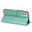 For Samsung Galaxy A53 5G Butterfly Flower Imprinted Leather Stand Wallet Cover Phone Case - Green - 5