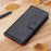 For Samsung Galaxy A13 4G Anti-scratch Nappa Texture Drop-proof Split Leather Cover + TPU Phone Stand Case Wallet Cover - Black - 6