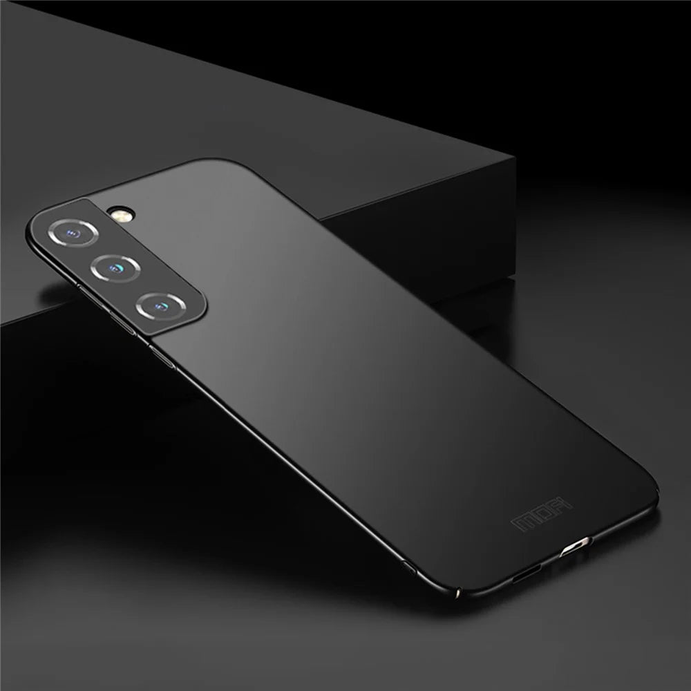 MOFI Shield Slim Anti-Fingerprint Phone Cover Hard PC Matte Finish Shockproof Protective Case for Samsung Galaxy S22+ 5G - Black - 2