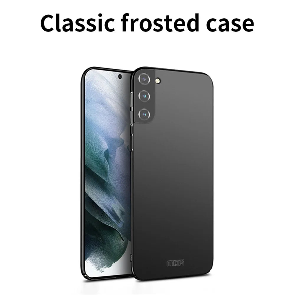 MOFI Shield Slim Anti-Fingerprint Phone Cover Hard PC Matte Finish Shockproof Protective Case for Samsung Galaxy S22+ 5G - Black - 3