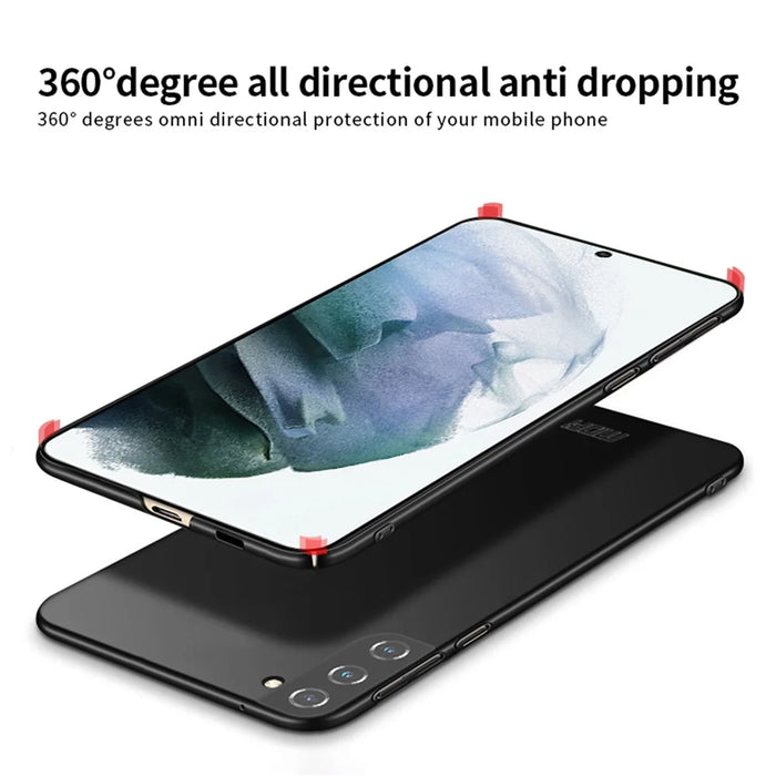 MOFI Shield Slim Hard PC Matte Finish Anti-Fingerprint Shockproof Protective Case for Samsung Galaxy S22 5G - Black - 6