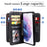 For Samsung Galaxy S22 5G Leather Case with 10 Card Holder Phone Cover Stand - Black - 3