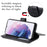 For Samsung Galaxy S22 5G Leather Case with 10 Card Holder Phone Cover Stand - Black - 4