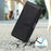 For Samsung Galaxy S22 5G Leather Case with 10 Card Holder Phone Cover Stand - Black - 5