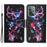 Pattern Printing Flip Wallet Case Cross Texture PU Leather Stand Protective Shell with Strap for Samsung Galaxy A53 5G - Fluorescent Butterflies - 1