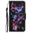 Pattern Printing Flip Wallet Case Cross Texture PU Leather Stand Protective Shell with Strap for Samsung Galaxy A53 5G - Fluorescent Butterflies - 2