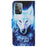 Pattern Printing Cross Texture Leather Wallet Cover Stand Magnetic Flip Case with Strap for Samsung Galaxy A33 5G -  Rose and Wolf - 3