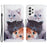 Cross Texture PU Leather Wallet Case Pattern Printing Stand Magnetic Flip Cover with Strap for Samsung Galaxy A33 5G - Three Cats - 1