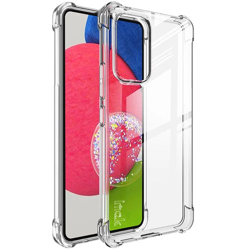 IMAK for Samsung Galaxy A53 5G Enhanced Four Corners Anti-fall TPU Phone Case Cover with Screen Protector - Transparent - 1