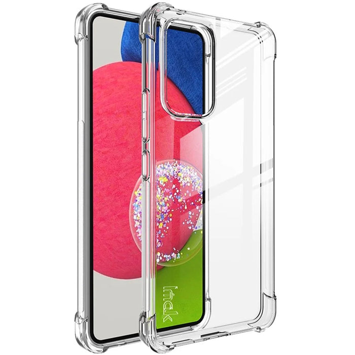 IMAK for Samsung Galaxy A53 5G Enhanced Four Corners Anti-fall TPU Phone Case Cover with Screen Protector - Transparent - 1