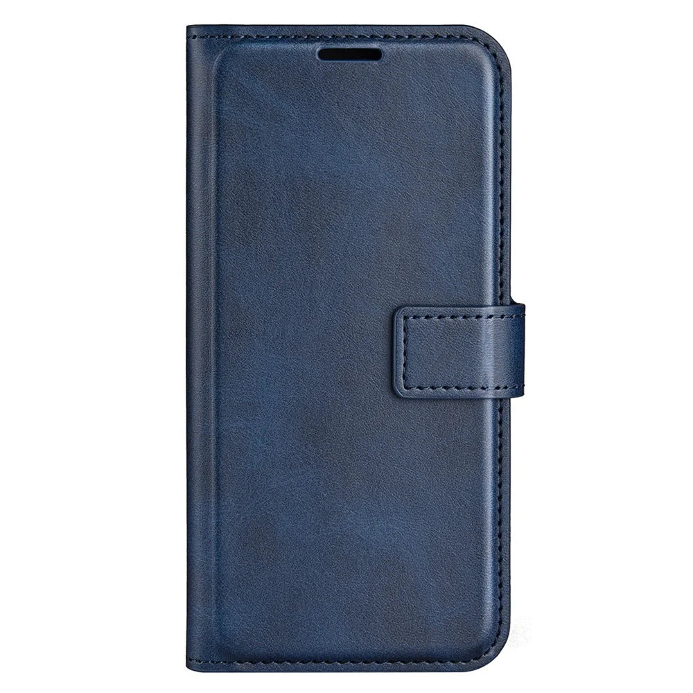 For Samsung Galaxy A03 (164.2mm) Magnetic Clasp Wallet Stand Leather Case Folio Flip Phone Cover - Blue - 2