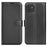 For Samsung Galaxy A03 (164.2mm) Litchi Texture Soft Inner TPU Case + PU Leather Cover with Wallet Stand - Black - 1