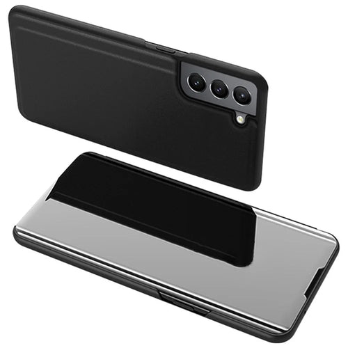For Samsung Galaxy S22 5G Flip Leather Cover with Stand Full Body Protective Phone Case - Black - 1