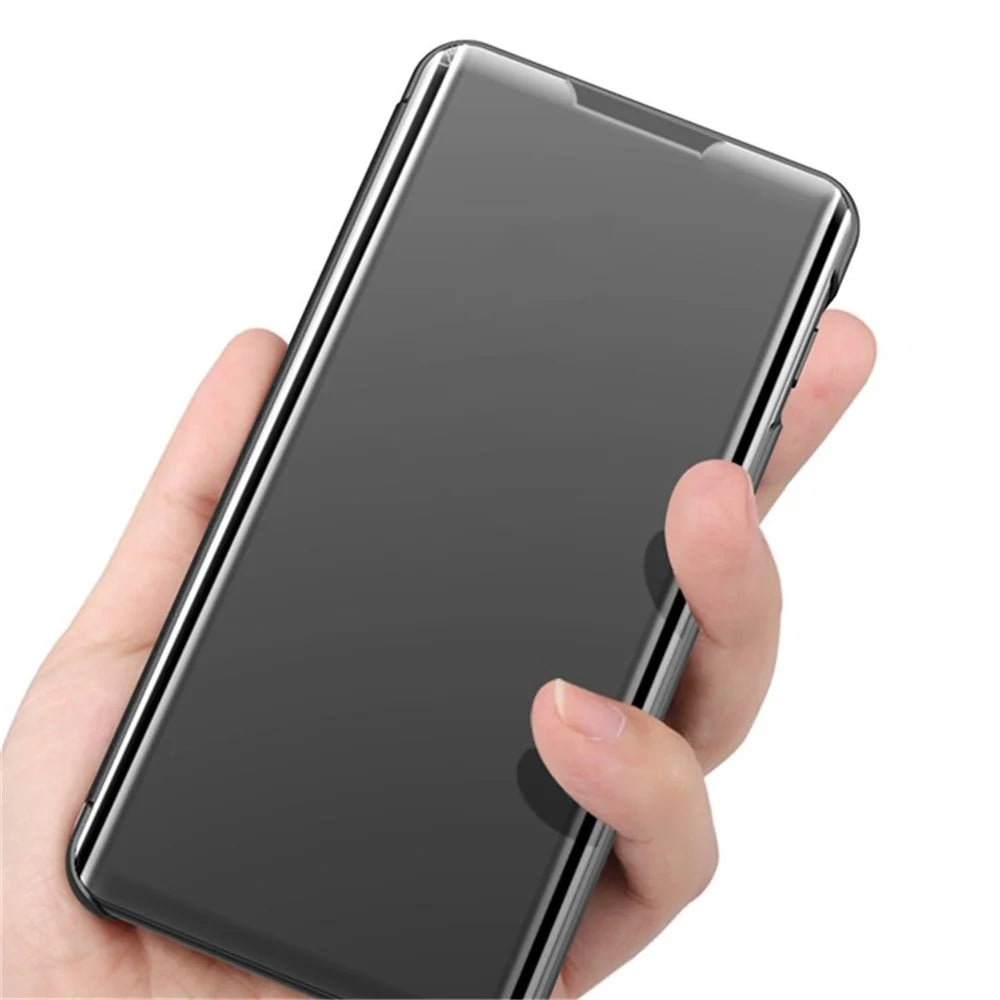 For Samsung Galaxy S22 5G Flip Leather Cover with Stand Full Body Protective Phone Case - Black - 3