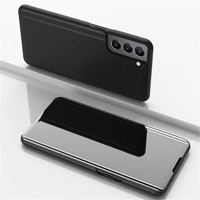 For Samsung Galaxy S22+ 5G Flip Leather Cover with Stand Full Body Protective Phone Case - Black - 1