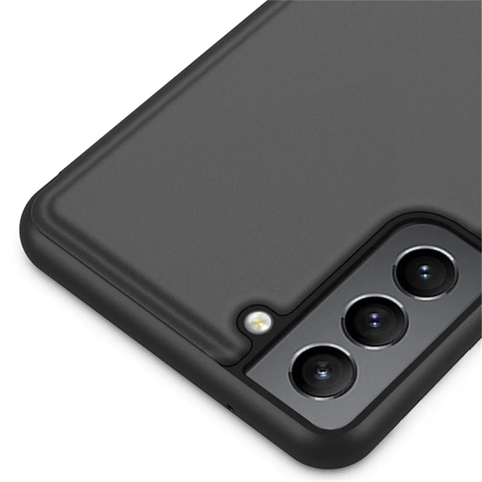 For Samsung Galaxy S22+ 5G Flip Leather Cover with Stand Full Body Protective Phone Case - Black - 3