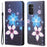 For Samsung Galaxy A13 4G 3D Pattern Printing PU Leather + TPU Phone Case Cross Texture Stand Wallet Protective Cover with Strap - Flower - 1