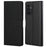 For Samsung Galaxy A13 4G Litchi Texture Full Protection PU Leather Wallet Stand Phone Case Shell - Black - 1