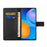 For Samsung Galaxy A13 4G Litchi Texture Full Protection PU Leather Wallet Stand Phone Case Shell - Black - 4