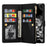 Drop-proof Laser Workmanship Starry Style Zipper Wallet Stand Leather Phone Case with Strap for Samsung Galaxy A53 5G - Black - 6