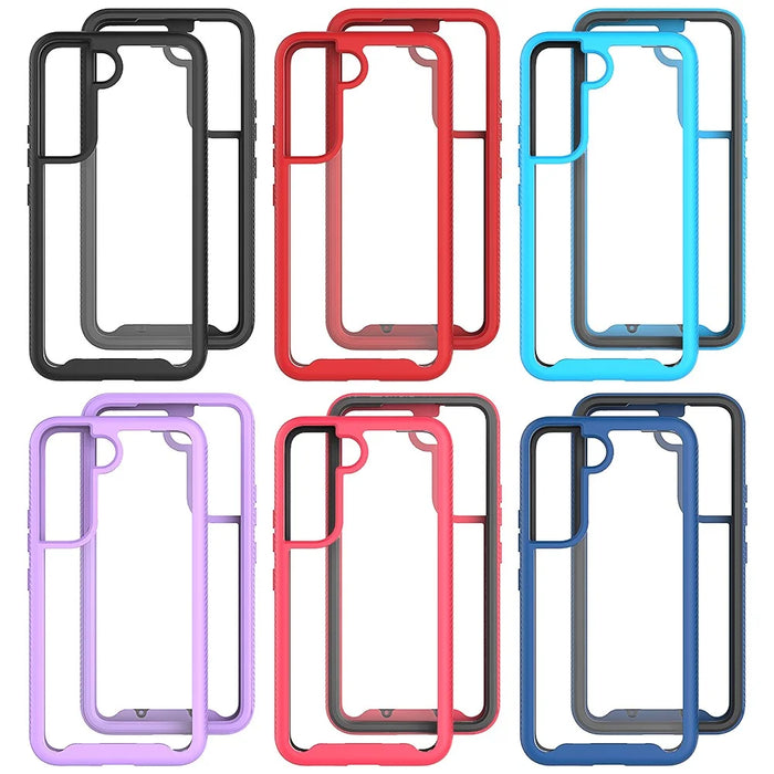 Anti-drop TPU + PC + Acrylic Hybrid Case Phone Cover for Samsung Galaxy S22 5G - Black - 6