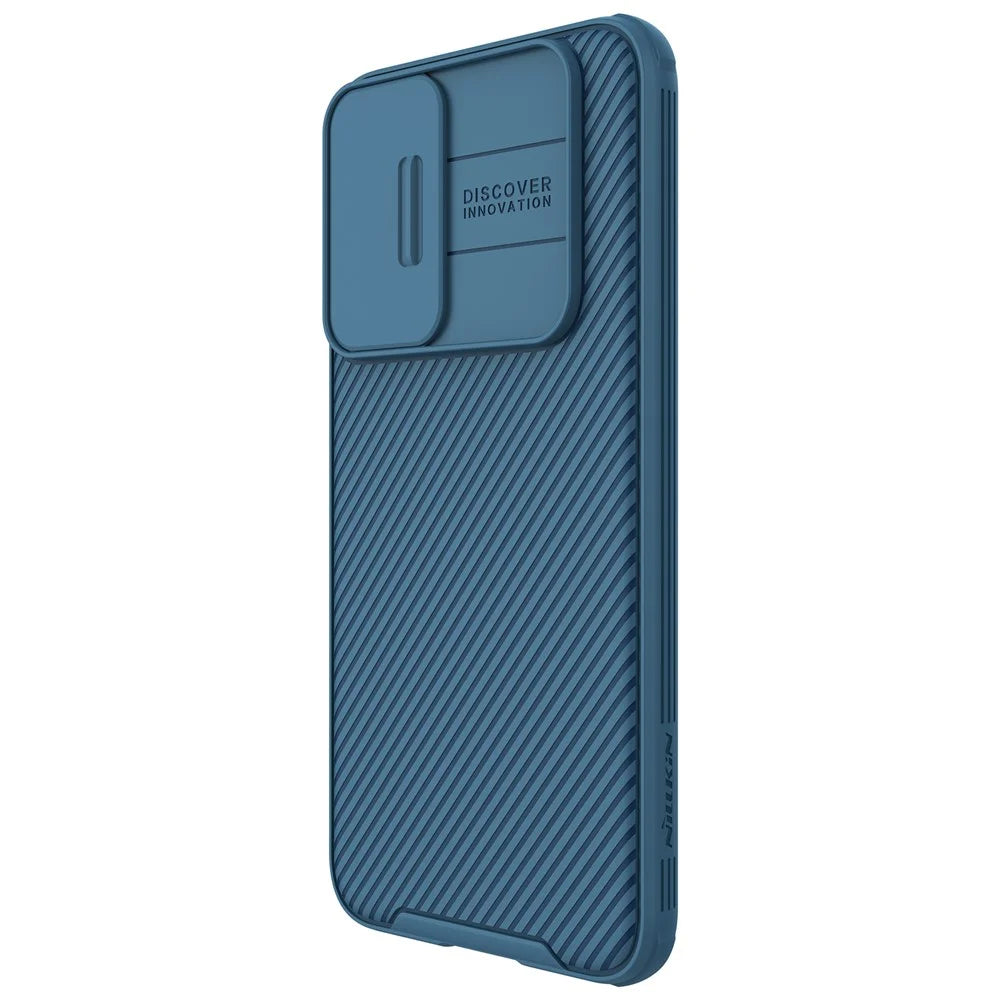 NILLKIN CamShield Pro for Samsung Galaxy S22+ 5G Protective PC+TPU Hybrid Phone Cover Case with Camera Protection Cover - Blue - 5