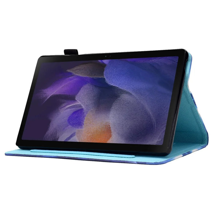 For Samsung Galaxy Tab A8 10.5 (2021) SM-X200 / SM-X205 Case Pattern Printing Stitching PU Leather Cover with Pen Holder - Bookshelf - 5