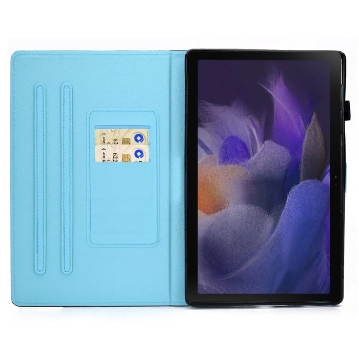 For Samsung Galaxy Tab A8 10.5 (2021) SM-X200 / SM-X205 Case Pattern Printing Stitching PU Leather Cover with Pen Holder - Bookshelf - 6