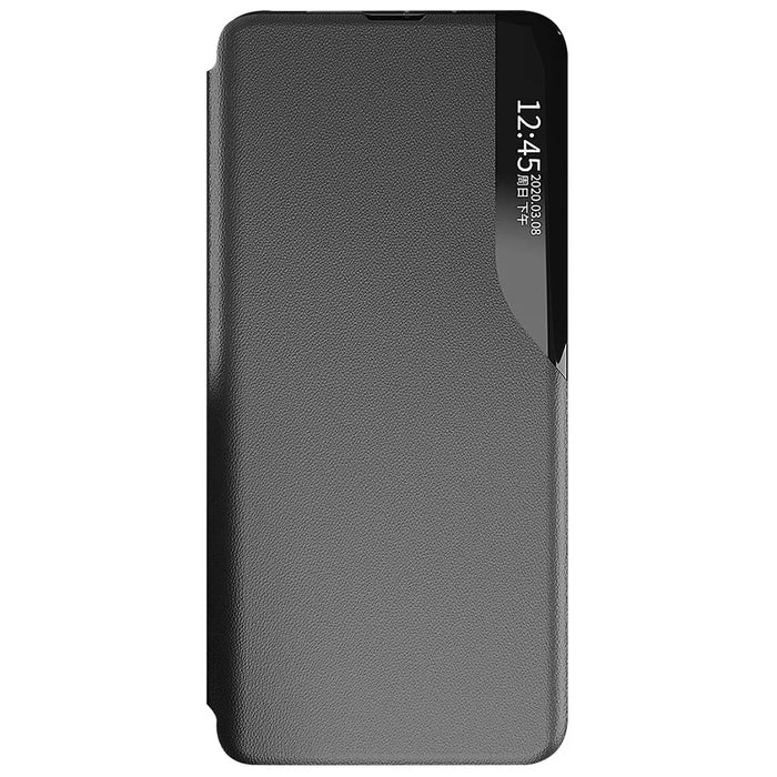 For Samsung Galaxy A53 5G Case View Window PU Leather Stand Cover - Black - 2