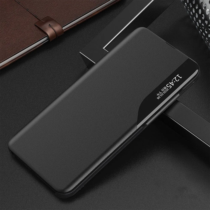 For Samsung Galaxy A53 5G Case View Window PU Leather Stand Cover - Black - 3
