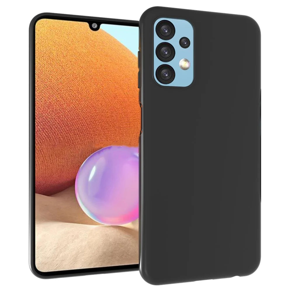 For Samsung Galaxy A13 4G 10Pcs/Pack Double-sided Matte Finish Mobile Phone TPU Case Protective Cover - Black - 1