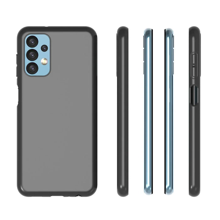 For Samsung Galaxy A13 4G 10Pcs/Pack Double-sided Matte Finish Mobile Phone TPU Case Protective Cover - Black - 6