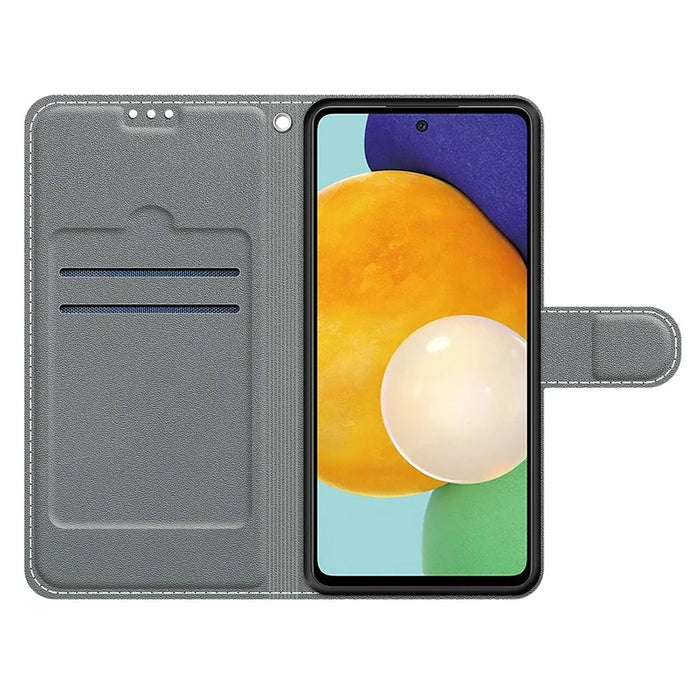 Pattern Printing Leather Flip Case Card Holder Magnet Folio Stand Shockproof TPU Inner Cover with Strap for Samsung Galaxy A53 5G - C07 Three Colors - 5