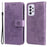 For Samsung Galaxy A33 5G Case Floral Pattern PU Leather Wallet Stand Phone Cover - Purple - 1