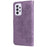 For Samsung Galaxy A33 5G Case Floral Pattern PU Leather Wallet Stand Phone Cover - Purple - 3