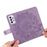 For Samsung Galaxy A33 5G Case Floral Pattern PU Leather Wallet Stand Phone Cover - Purple - 6