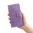 For Samsung Galaxy A33 5G Case Floral Pattern PU Leather Wallet Stand Phone Cover - Purple - 7