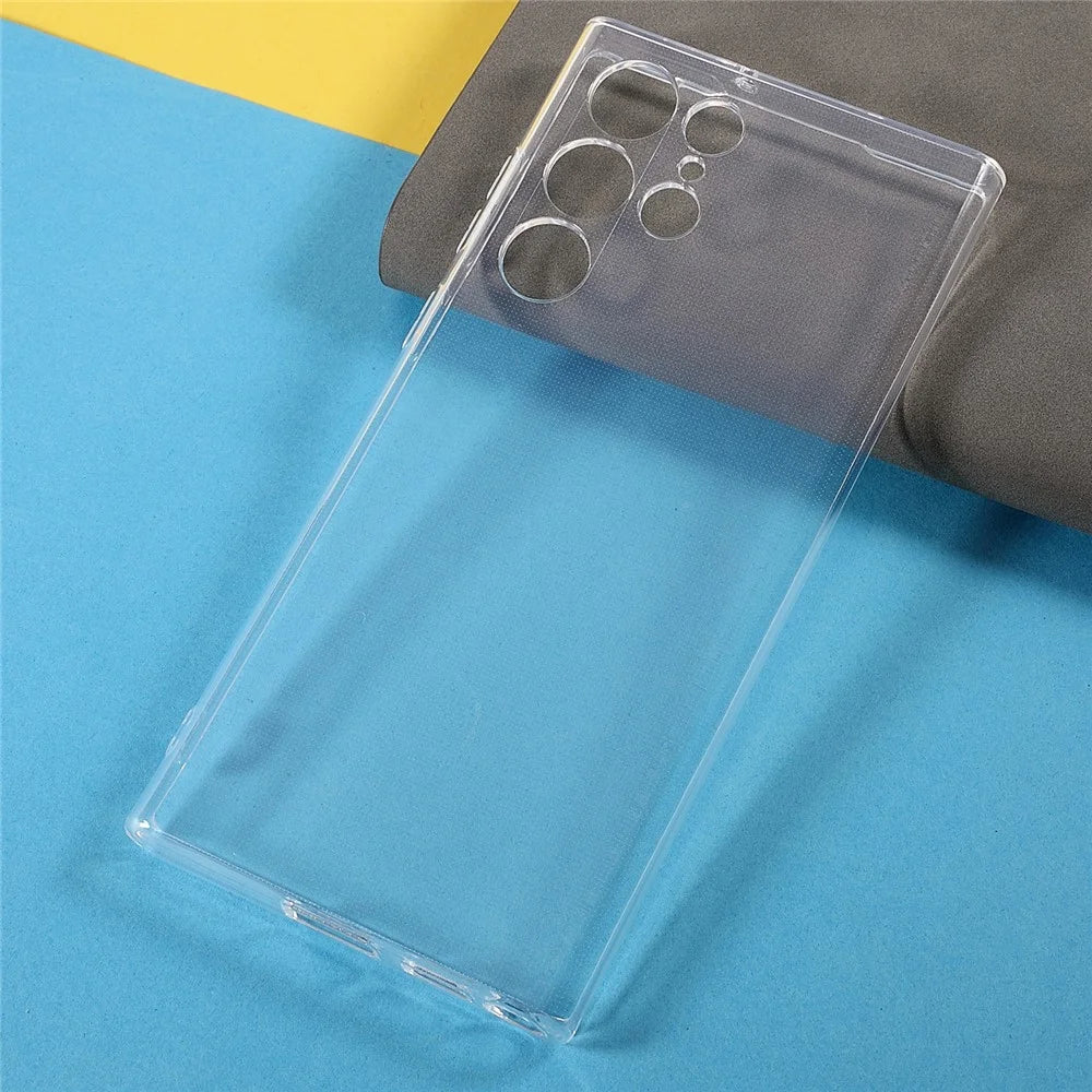 Shock Absorption 2.0mm Thick TPU Transparent Anti-Watermark Protective Phone Case for Samsung Galaxy S22 Ultra 5G - 3