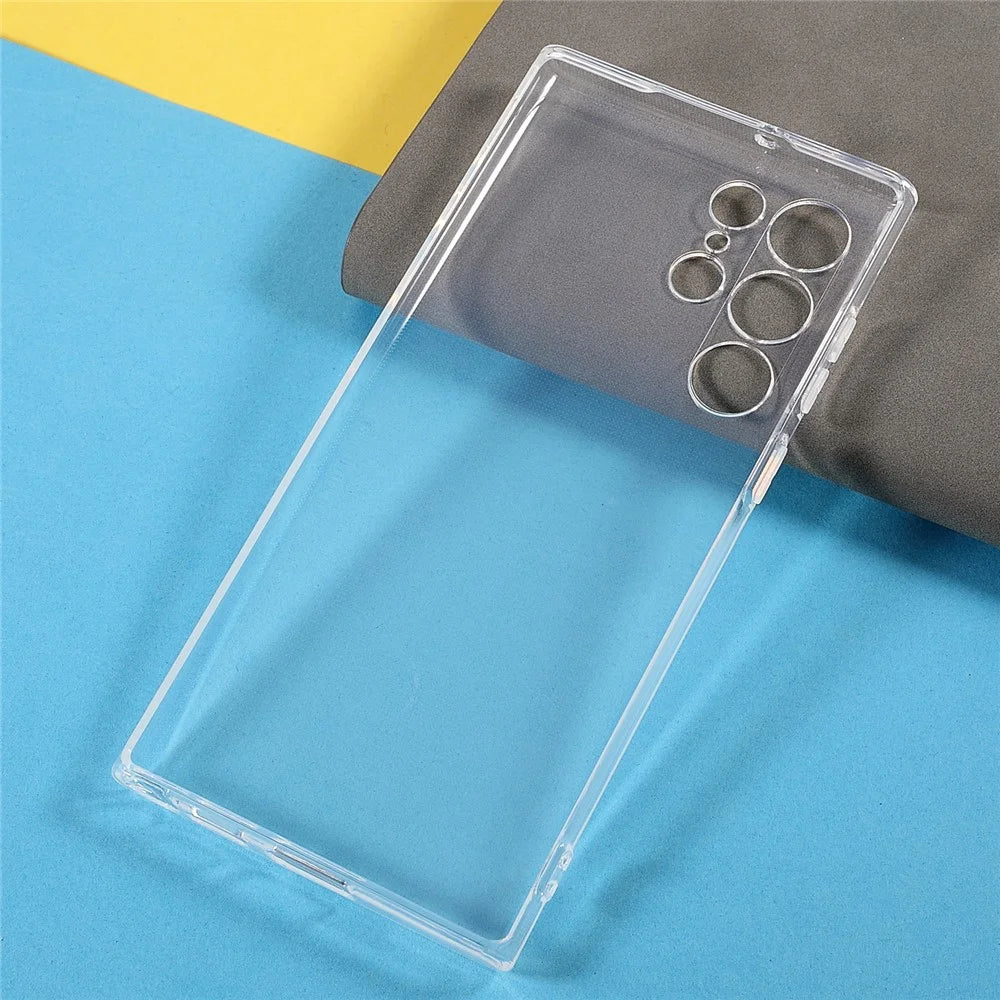 Shock Absorption 2.0mm Thick TPU Transparent Anti-Watermark Protective Phone Case for Samsung Galaxy S22 Ultra 5G - 6