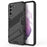 Soft TPU + Hard PC Back Phone Cover Anti-Scratch Cellphone Case with Kickstand for Samsung Galaxy S22+ 5G - Black - 2