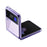Shockproof Electroplating Folding Hard PC Phone Shell Mobile Phone Bag Case for Samsung Galaxy Z Flip3 5G - Purple - 4