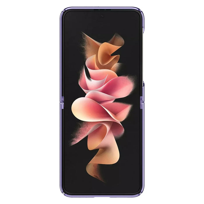Shockproof Electroplating Folding Hard PC Phone Shell Mobile Phone Bag Case for Samsung Galaxy Z Flip3 5G - Purple - 6