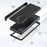 Full Protection Hinge Design Hard PC Folding Phone Case Cover with Glass Screen Protector for Samsung Galaxy Z Fold2 5G - Black - 3