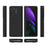 Full Protection Hinge Design Hard PC Folding Phone Case Cover with Glass Screen Protector for Samsung Galaxy Z Fold2 5G - Black - 7