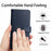 For Samsung Galaxy A13 4G Solid Color Nappa Texture Genuine Leather + TPU Phone Case Adjustable Stand Wallet Folio Flip Cover - Blue - 7