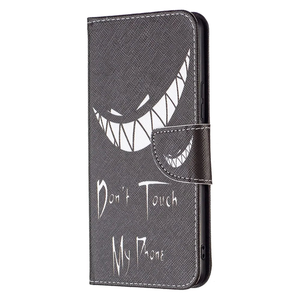 Pattern Printing PU Leather Folio Flip Adjustable Viewing Stand Wallet Cover Phone Case Shell for Samsung Galaxy A53 5G - Grin - 2