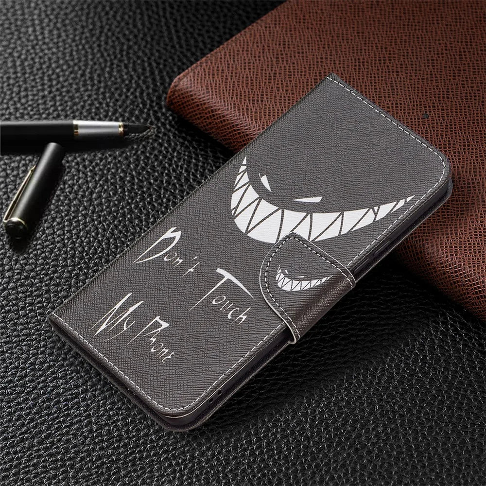 Pattern Printing PU Leather Folio Flip Adjustable Viewing Stand Wallet Cover Phone Case Shell for Samsung Galaxy A53 5G - Grin - 6