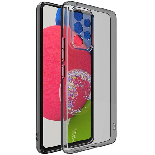 IMAK UX-5 Series Protective Soft Case for Samsung Galaxy A53 5G, Transparent TPU Lightweight Slim Phone Cover - Transparent Black - 1